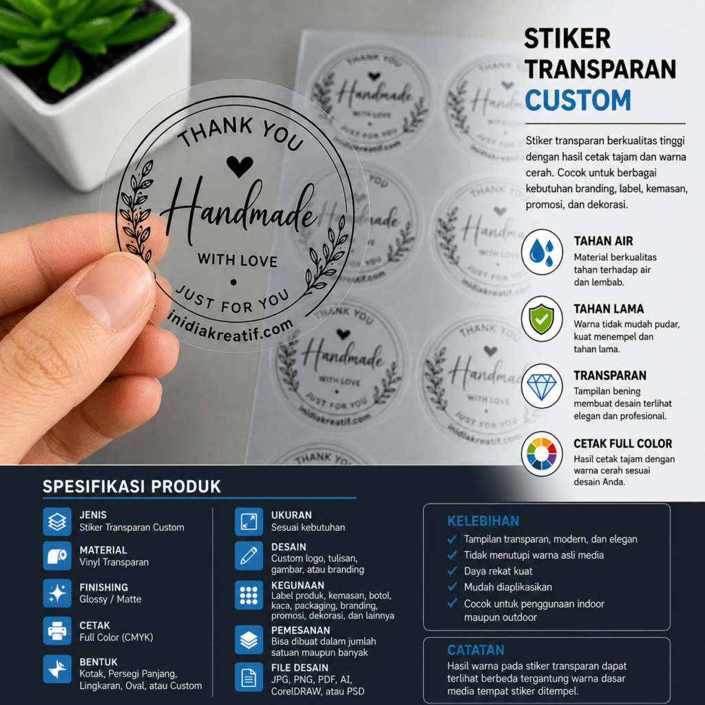 stiker transparan