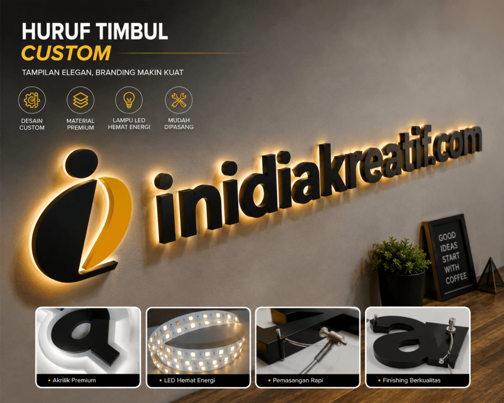 huruf timbul custom