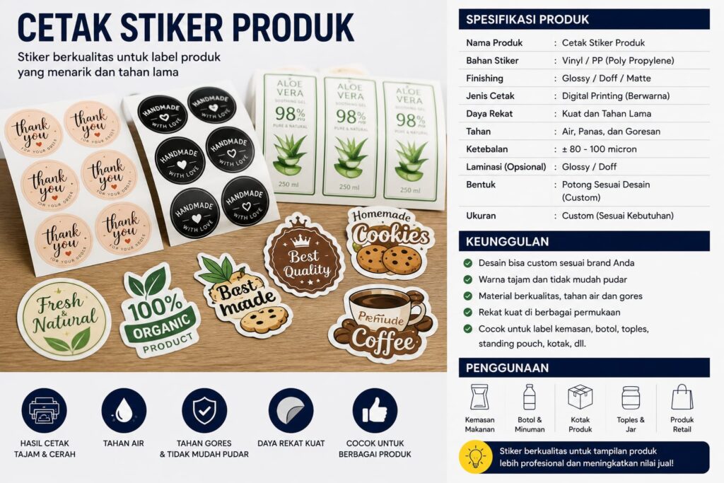 cetak stiker produk