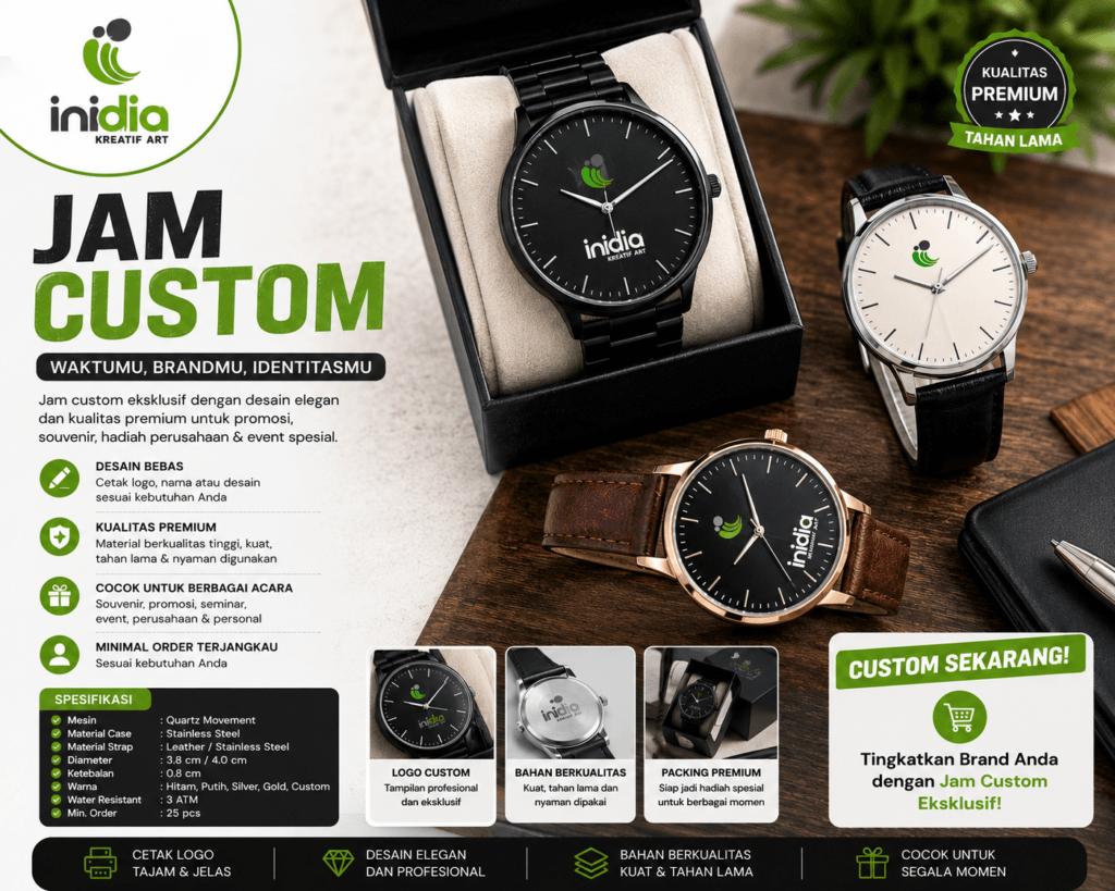 jam custom untuk souvenir