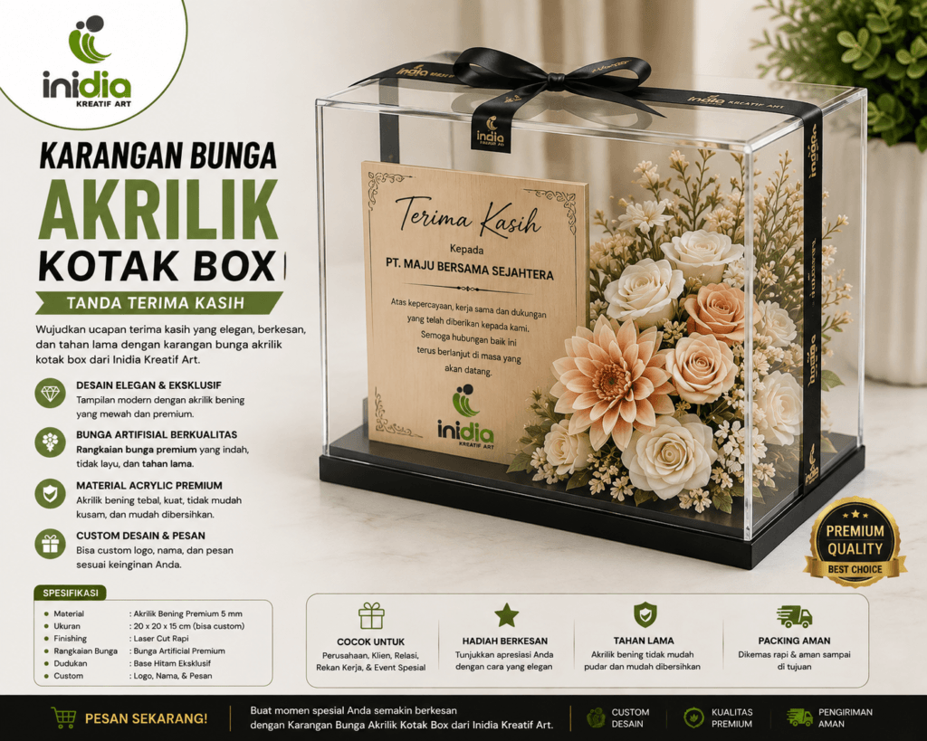 box karangan bunga akrilik
