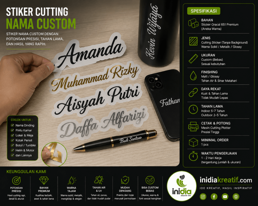 stiker cutting nama