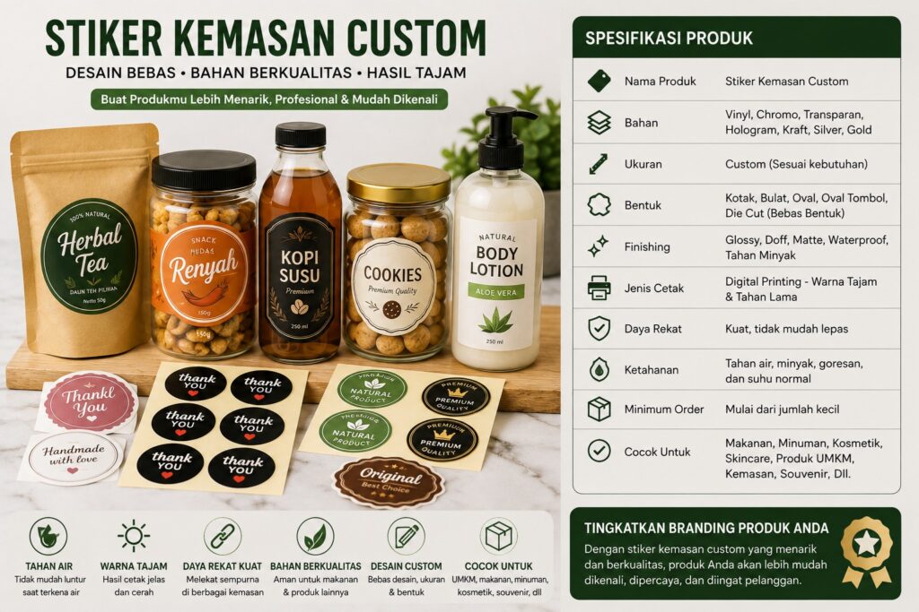 stiker kemasan custom