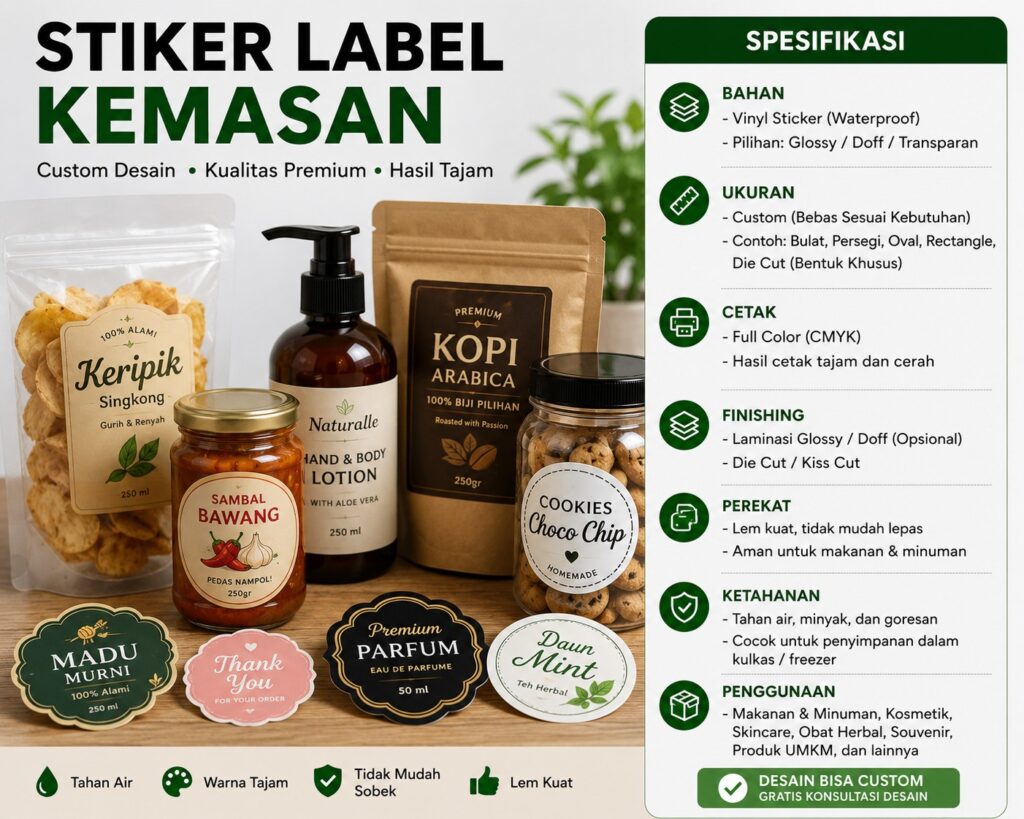 stiker label kemasan